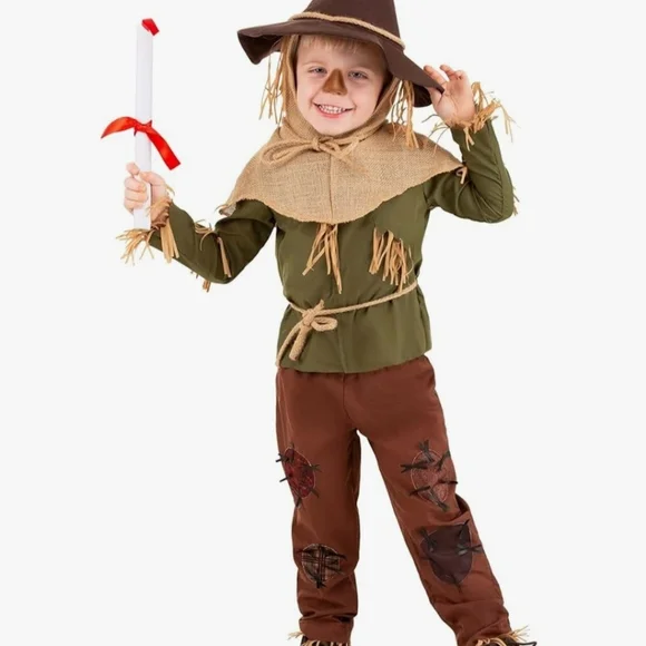 Kids Size Small (5-6) Wizard Of Oz Scarecrow Costume Amazon - Picture 8 of 8